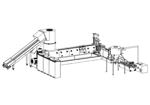 密實(shí)機(jī)喂料塑料造粒機(jī)
