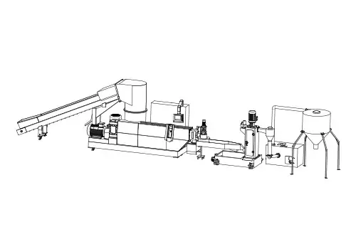 單螺桿塑料造粒生產(chǎn)線(xiàn)